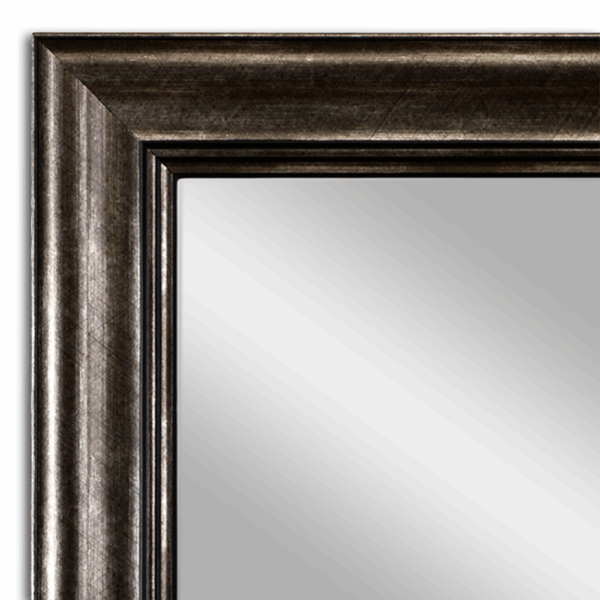 530N - Antique Pewter Mirror Frame - Image 3
